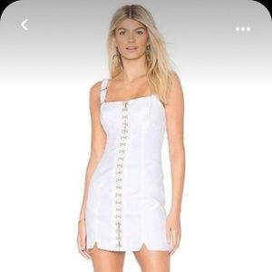 For Love and Lemons white denim dress